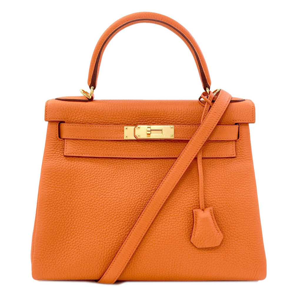 Hermes Kelly 28, inner stitching, gold hardware, handbag, Togo leather, women's.